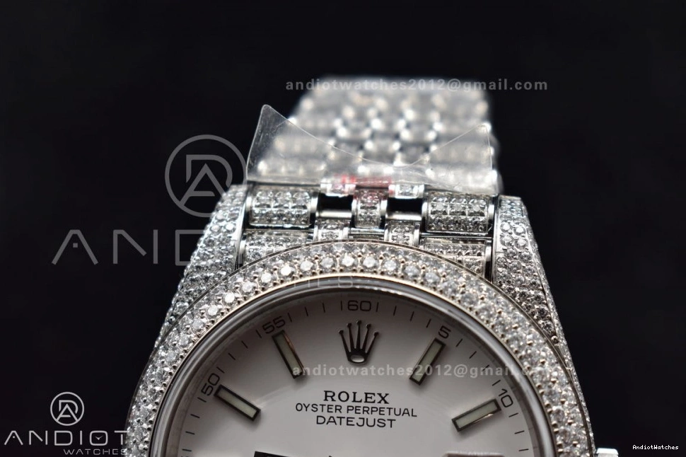 Upgraded Markers Stick White 906 Best Diamond DateJust JDF 41mm Version 0414